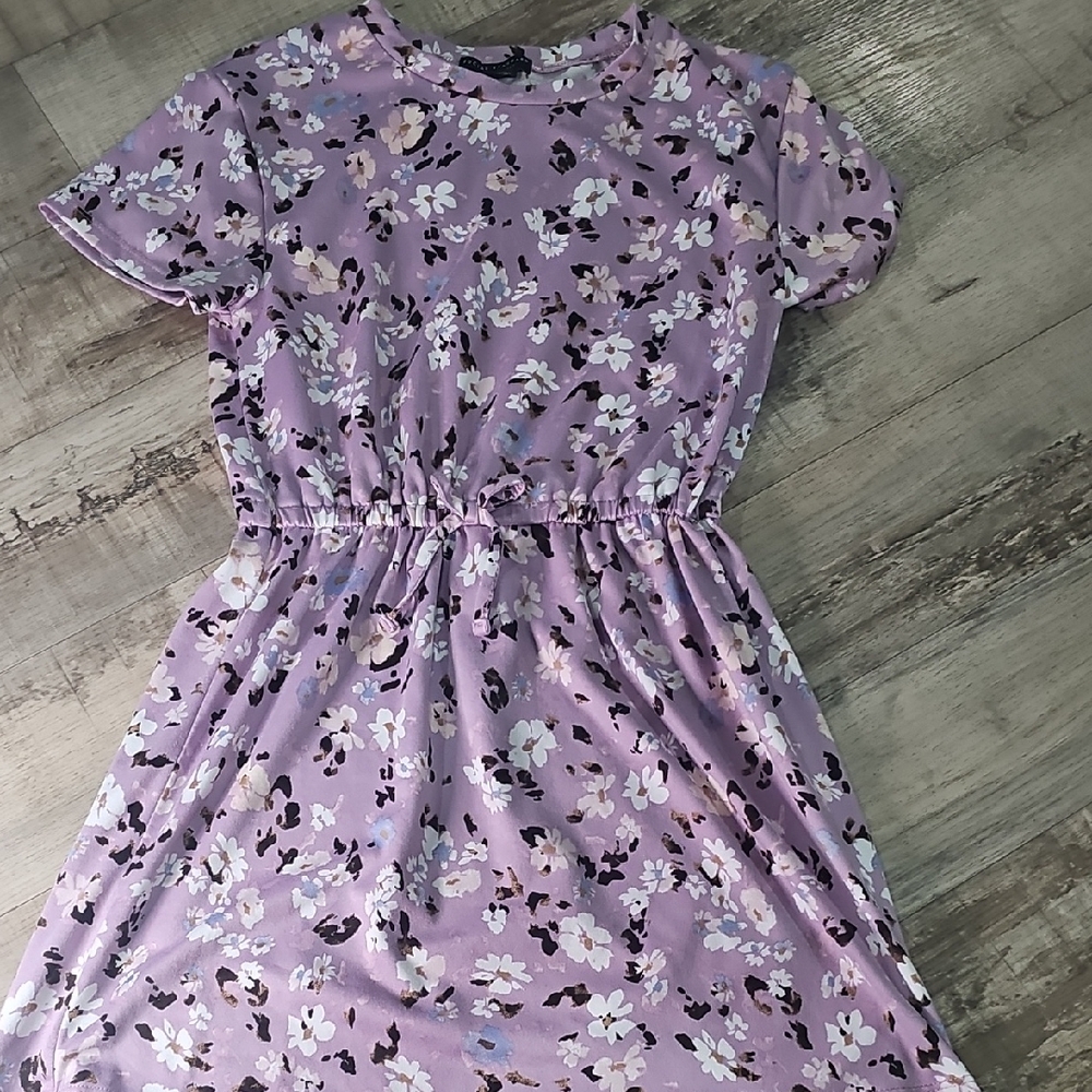 Floral Purple Kids Casual Dress